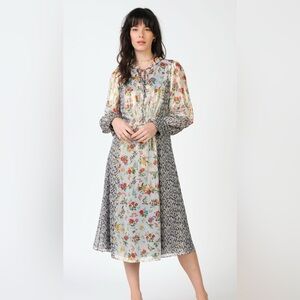[NWT] $129 CURRENT AIR Floral Mid Dress. Size Medium